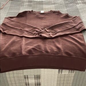 Women's Ribbed Brown Sweater